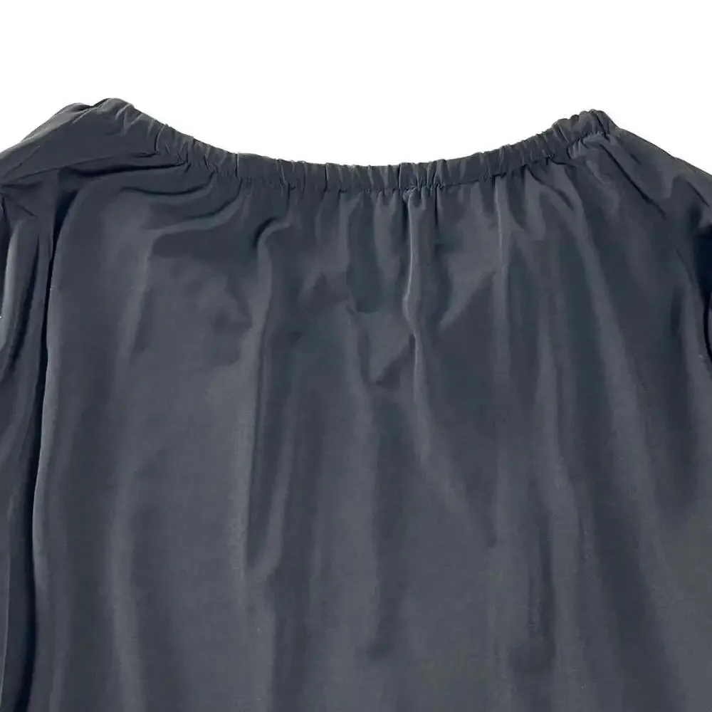 Michael Michael‎ Kors Black Boho Tassel Tie Tunic Dress 3/4 Sleeve M